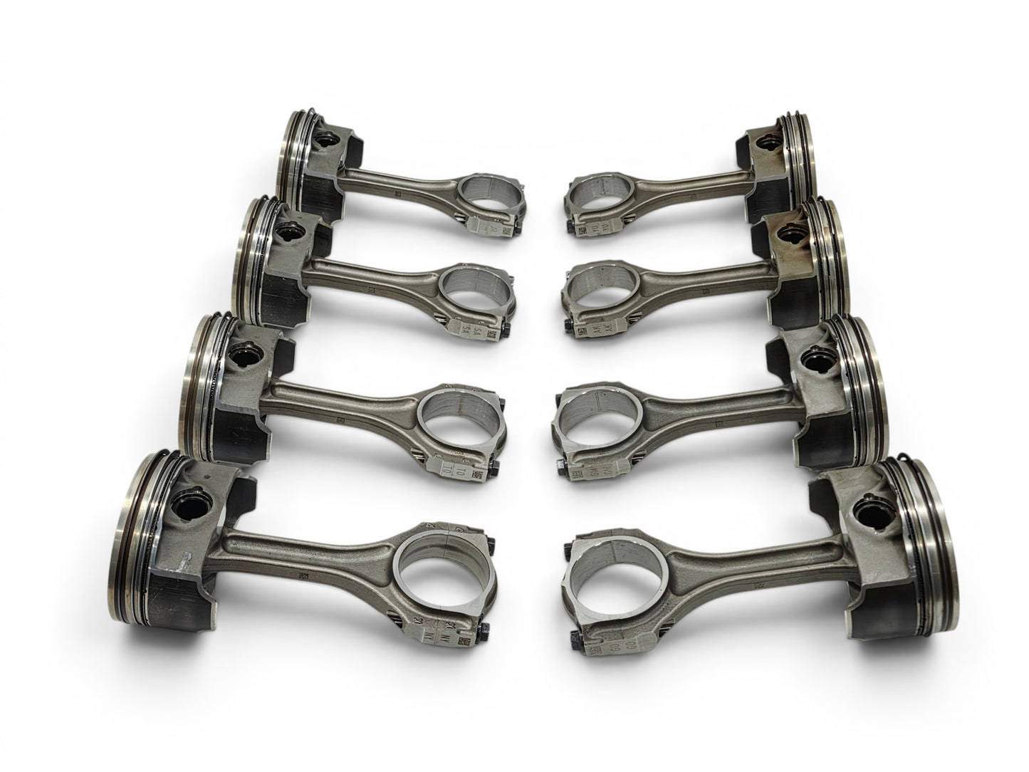 Send it Auto Parts OEM GM LT4 6.2L supercharged engine pistons and upgraded Pankl connecting rods set of eight
