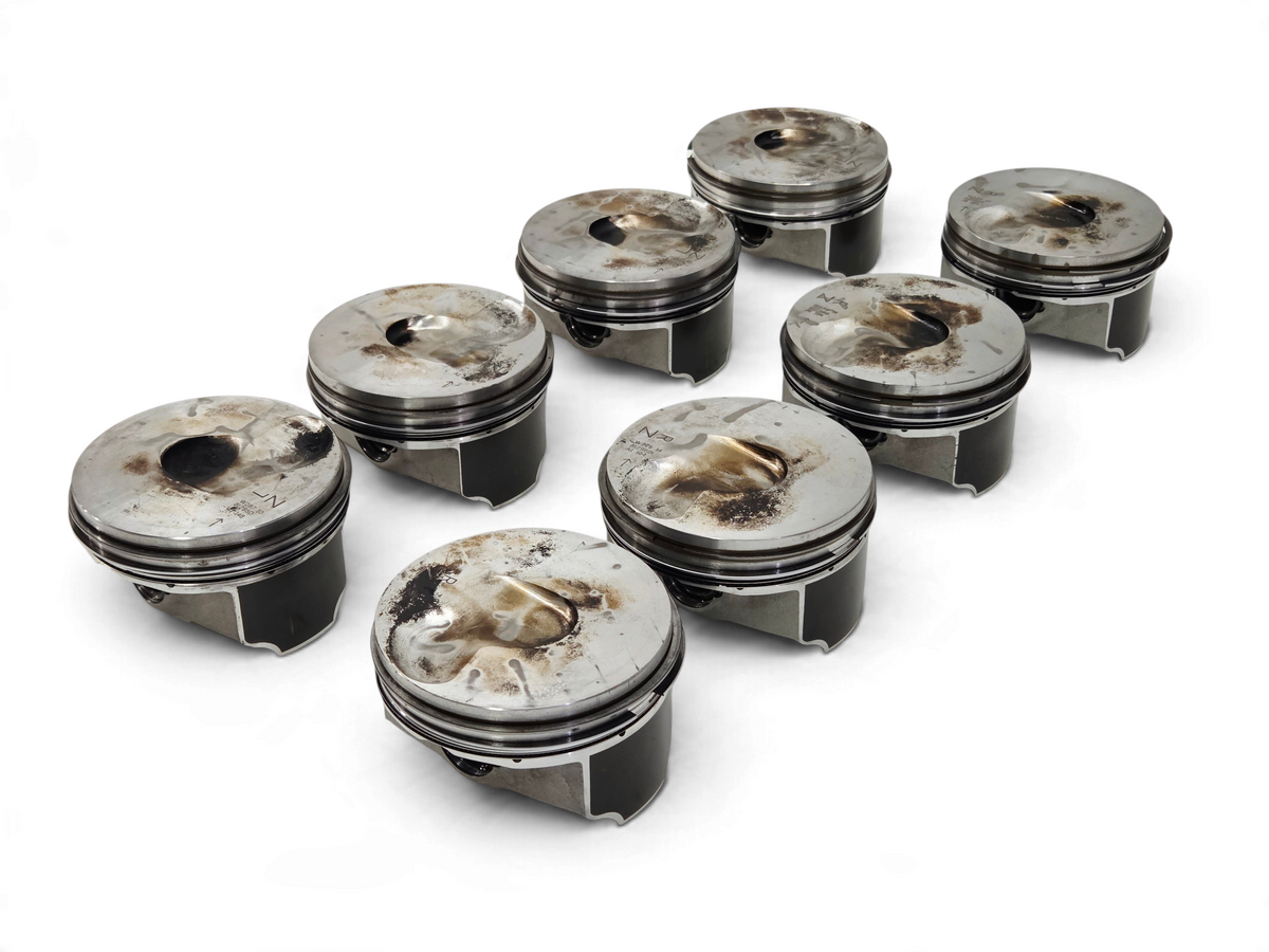 Send it Auto Parts set of 8 OEM GM LT4 6.2L supercharged engine pistons with pins and clips for Corvette and Camaro