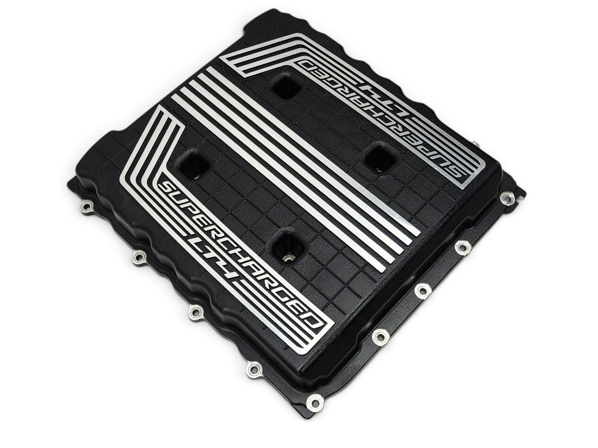 Send it Auto Parts OEM black and silver LT4 supercharger cover lid for 2017-2024 Chevy Camaro ZL1 6.2L engine