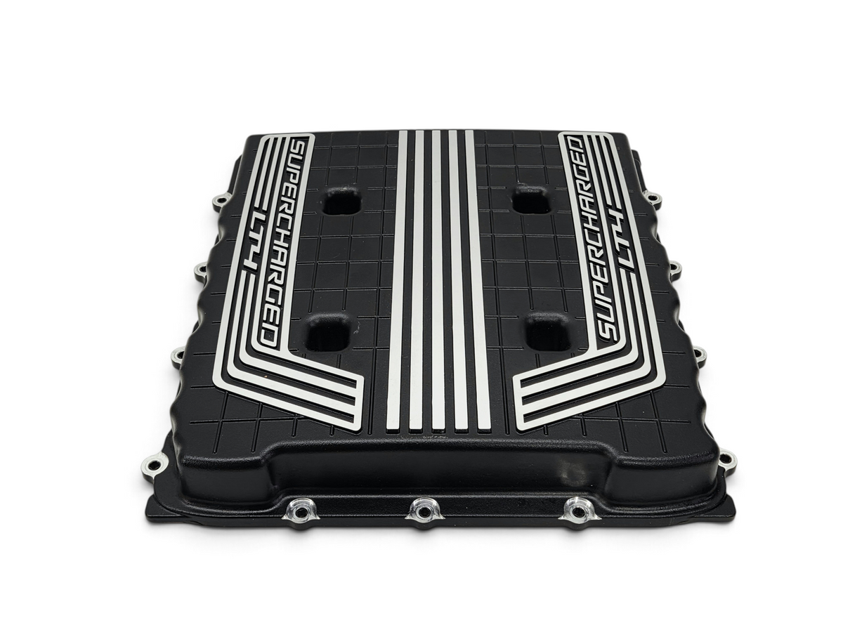 Send it Auto Parts OEM black and silver LT4 6.2L supercharger cover lid for Chevy Camaro ZL1