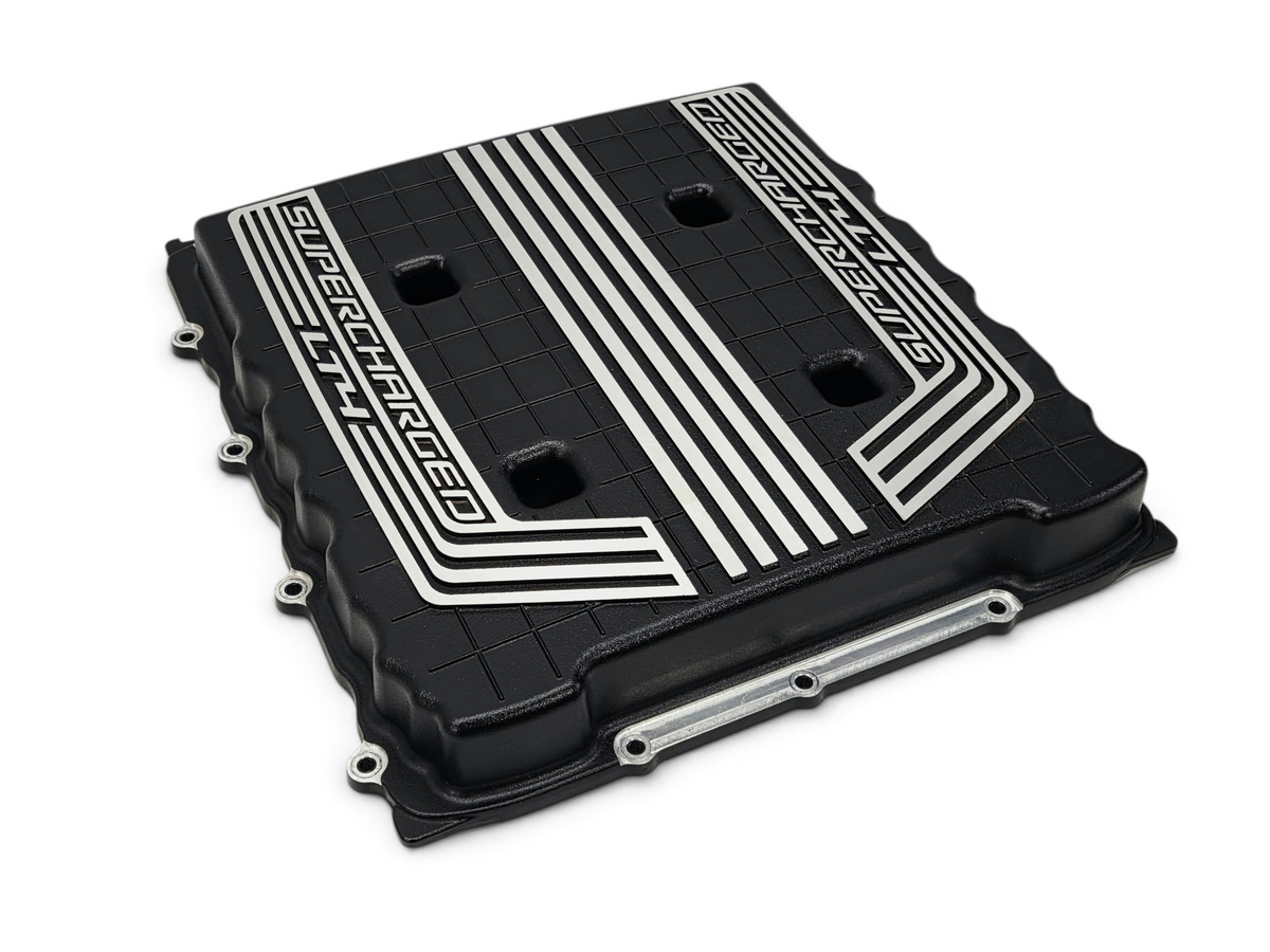 Send it Auto Parts OEM black and silver LT4 supercharger cover lid for 2017-2024 Chevy Camaro ZL1 6.2L V8 engine
