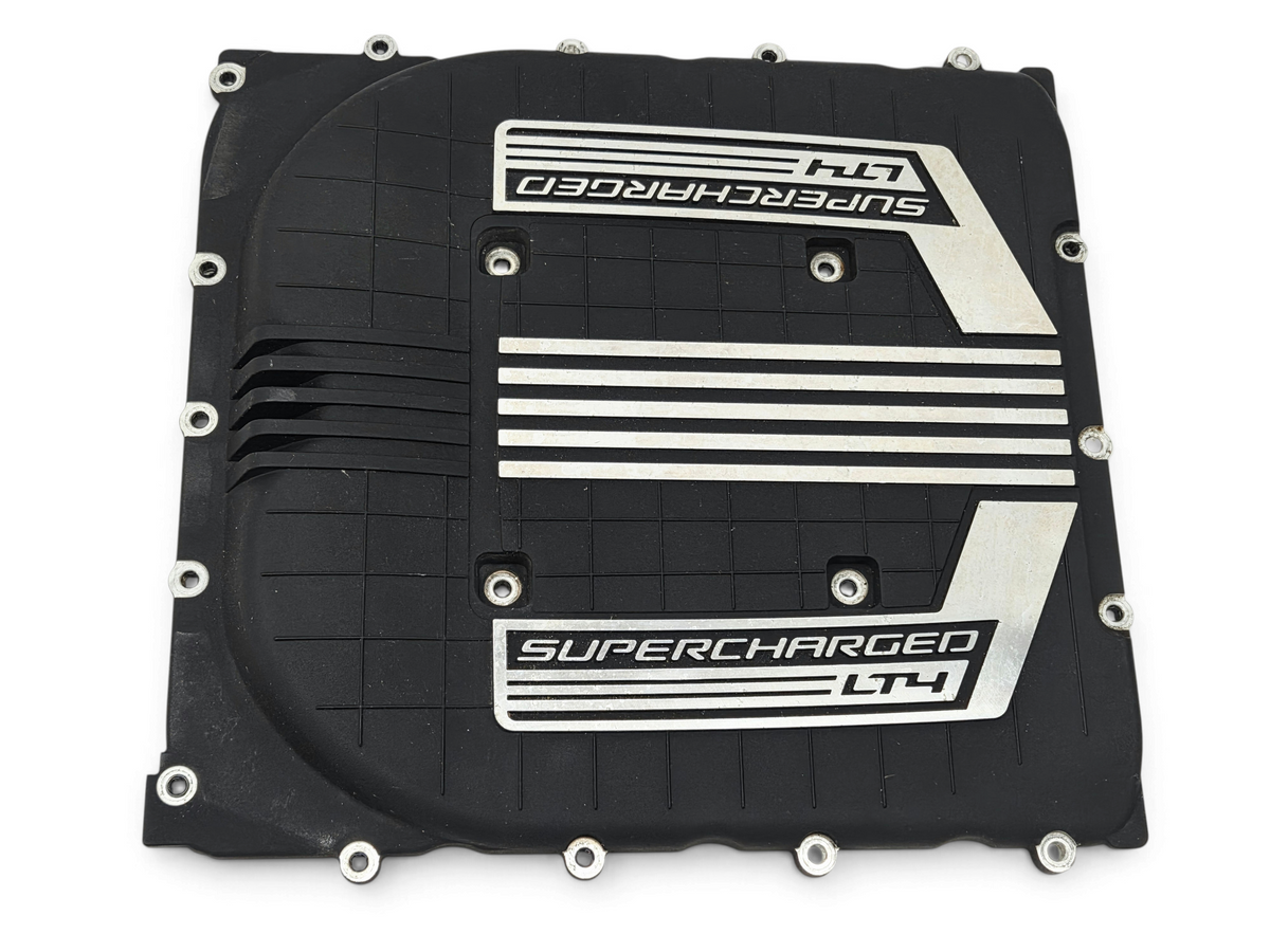 Send it Auto Parts OEM black LT4 supercharger lid cover for Cadillac CTS-V and Corvette C7 Z06 engines