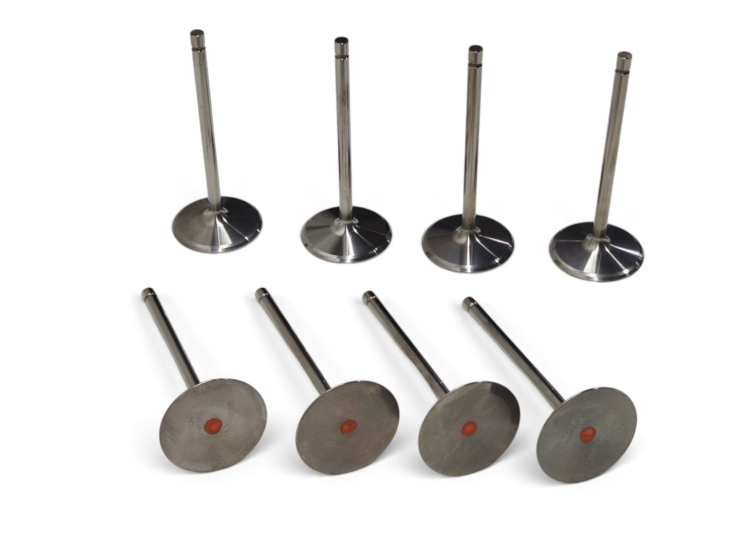 Send it Auto Parts set of 8 OEM GM Gen V LT4 titanium intake valves for Corvette, Camaro, and CTS-V engines.