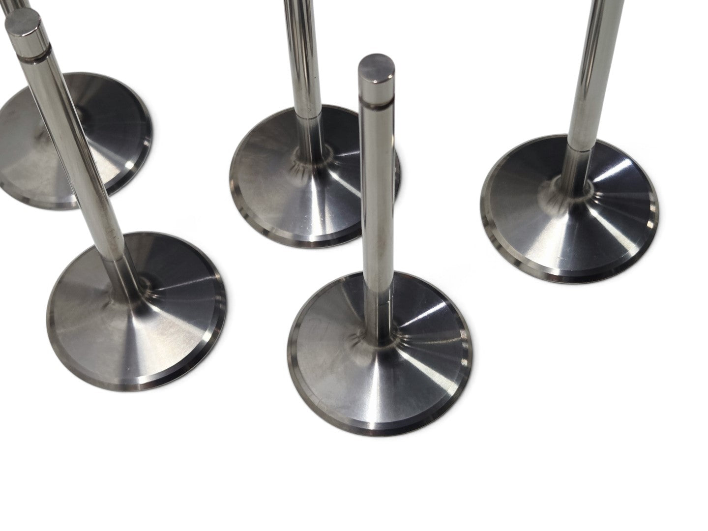 Send it Auto Parts set of 8 OEM GM Gen V LT4 titanium intake valves for Corvette, Camaro, and CTS-V engines.