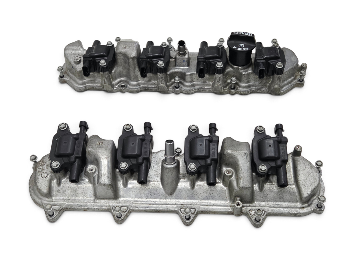 Send it Auto Parts OEM GM Gen V LT4 6.2L valve covers with ignition coils for Camaro and Cadillac V-series engines.