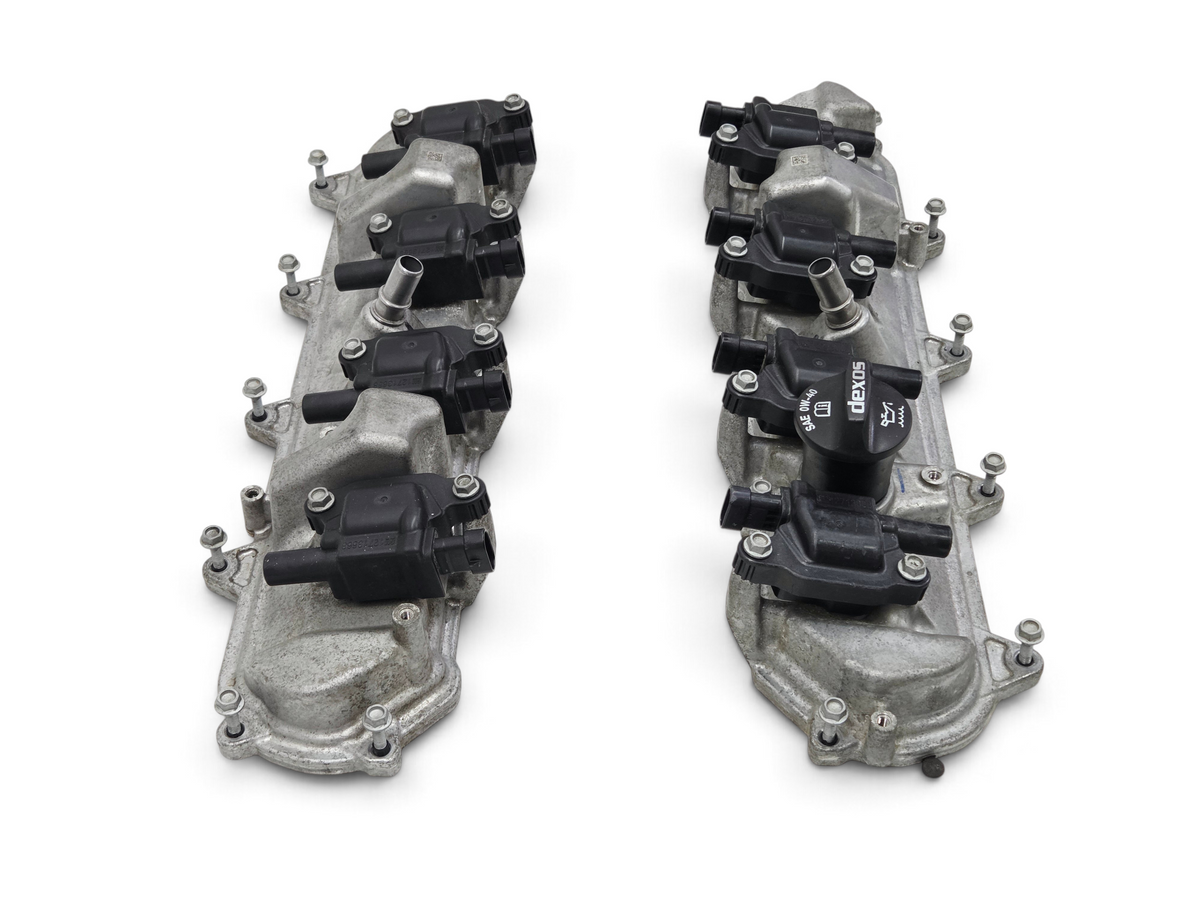 Send it Auto Parts OEM GM Gen V LT4 6.2L valve covers with ignition coils for Camaro and Cadillac CTS-V engines.