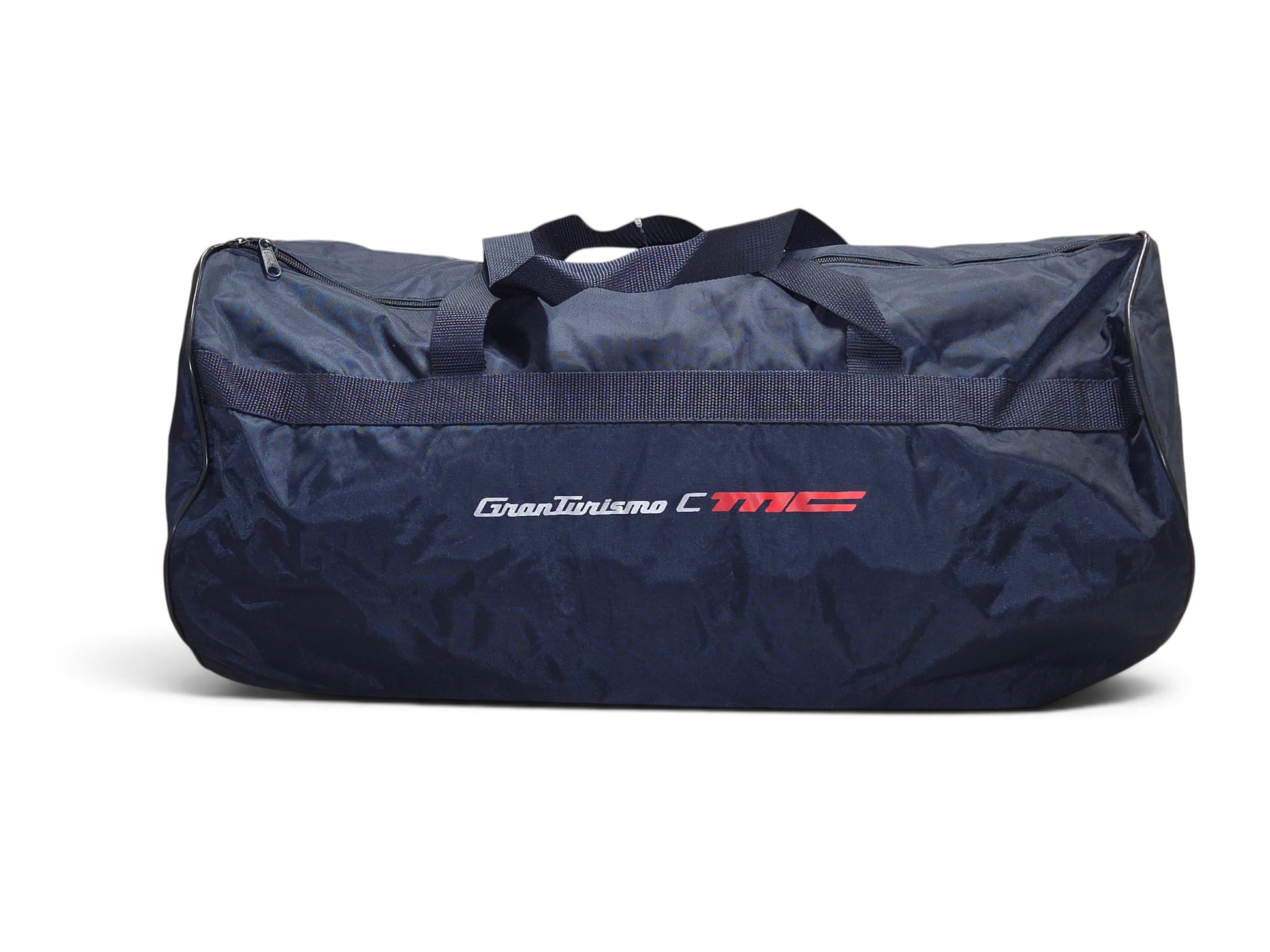 Send it Auto Parts OEM Maserati GranTurismo MC blue indoor car cover storage bag with silver and red branding