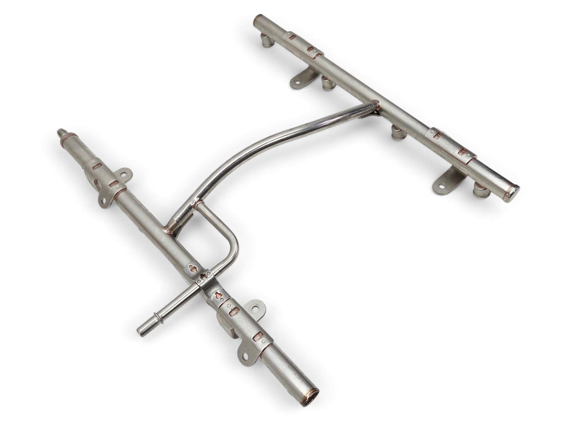 Send it Auto Parts OEM GM fuel injector rail for LS2 and LS3 engines, silver metal construction