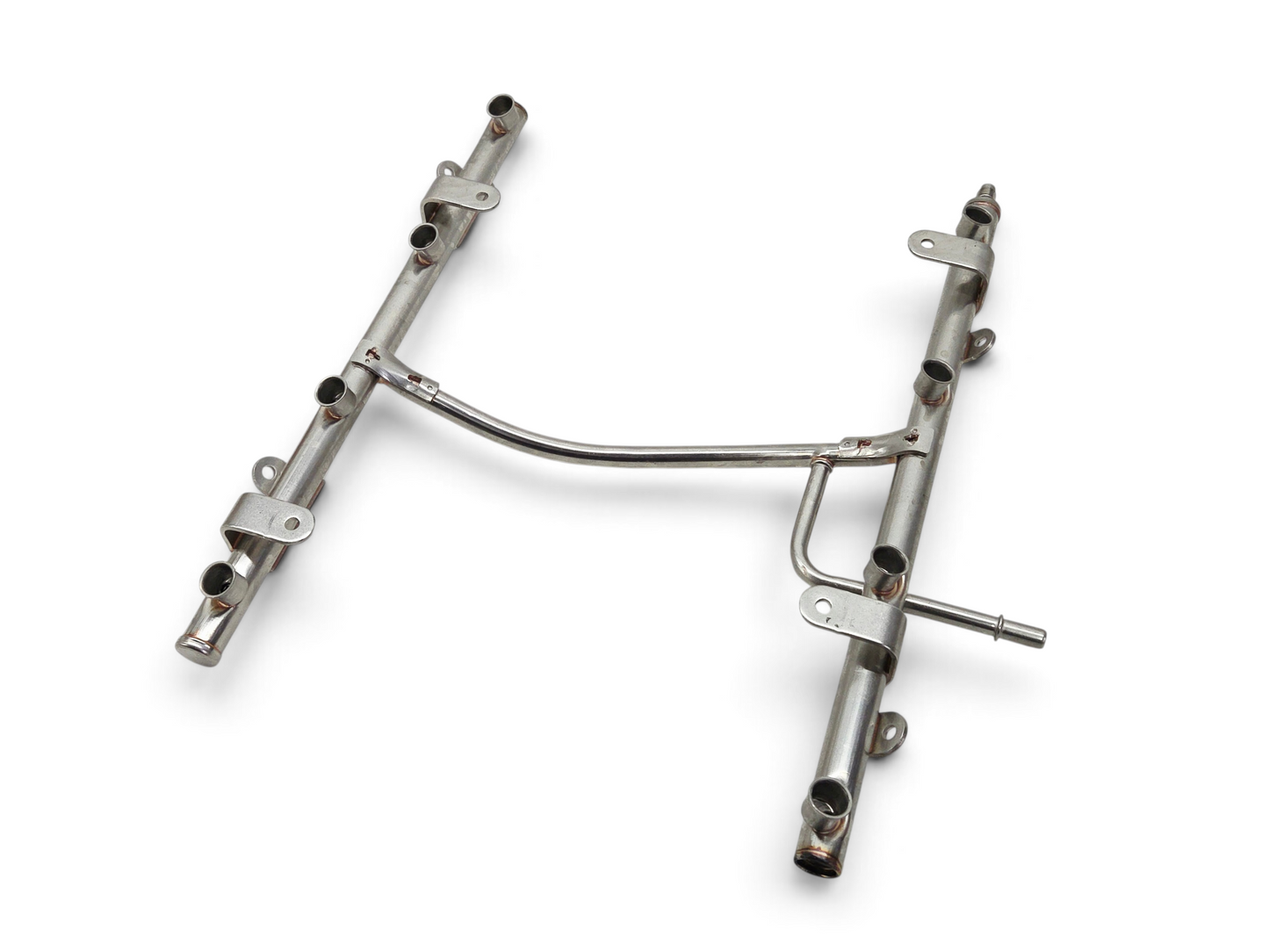 Send it Auto Parts OEM GM fuel injector rail for LS2 and LS3 engines, silver metal automotive part