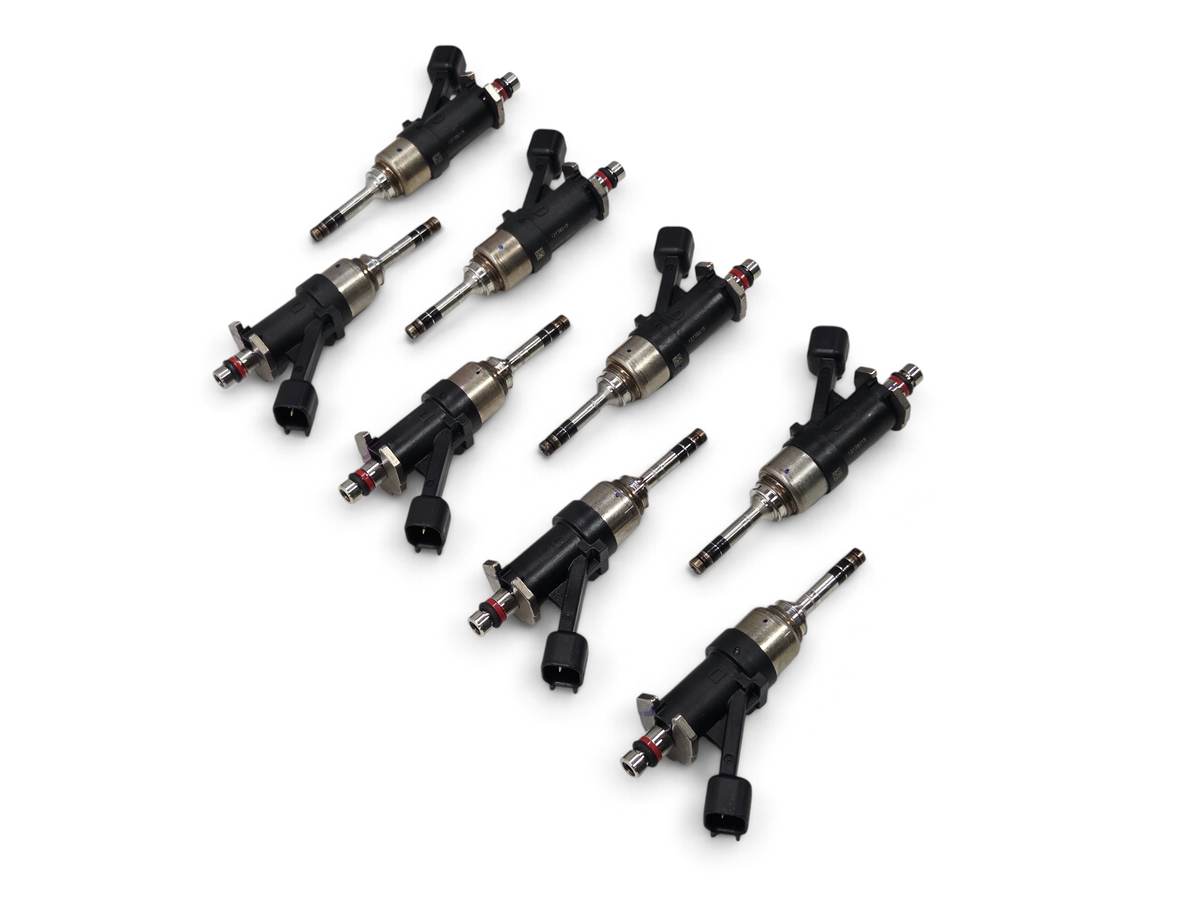 Send it Auto Parts set of eight OEM GM 6mm tip direct injection fuel injectors for Gen V V8 engines.