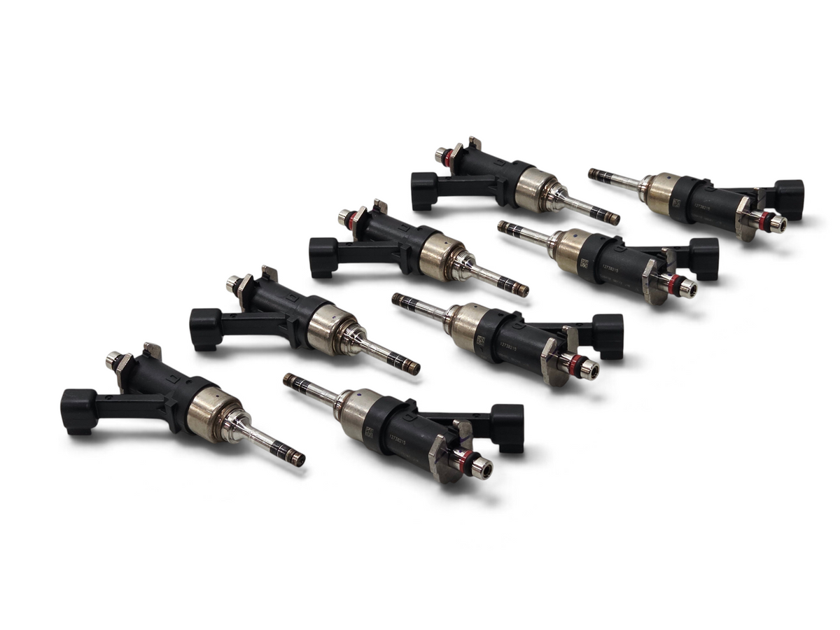 Send it Auto Parts set of eight OEM 6mm tip direct injection fuel injectors for GM Gen V engines.