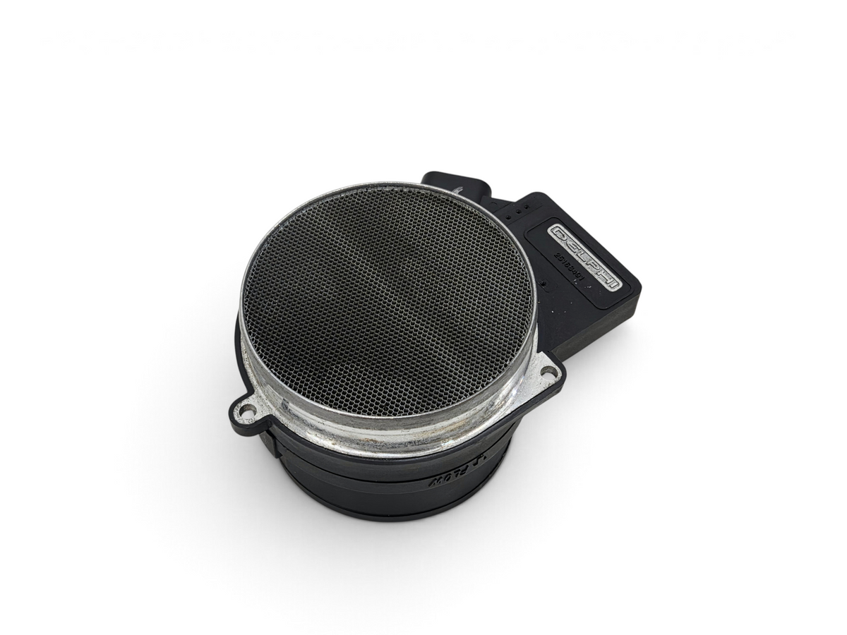 Send it Auto Parts OEM GM mass air flow sensor with metal mesh screen and Delphi branding for Chevy and GMC vehicles
