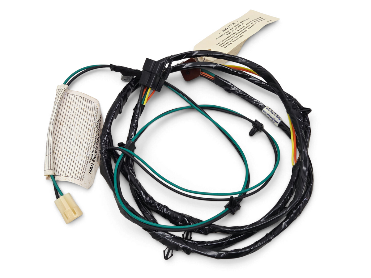 Send it Auto Parts M&H passenger power door lock wiring harness for 1970-1972 Pontiac GTO with tags and connectors