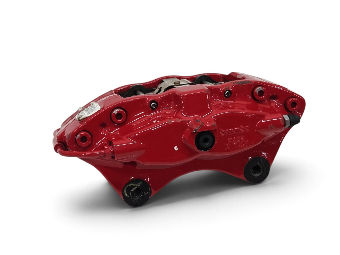 Send it Auto Parts OEM red Brembo rear brake caliper for 2017-2024 Chevrolet Camaro ZL1 with included brake pads.