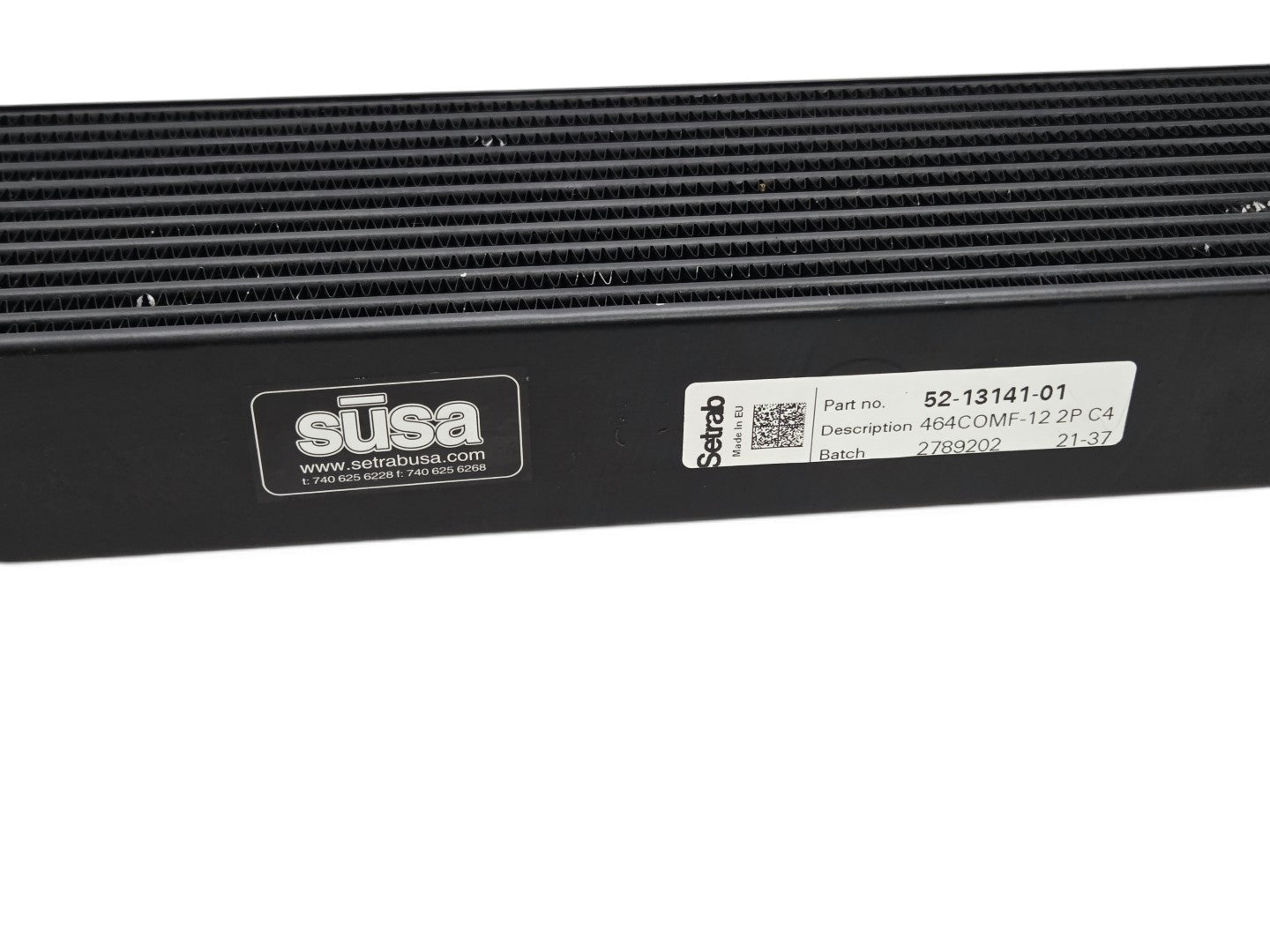 Send it Auto Parts Setrab ProLine 12-row 2-pass oil cooler with 22mm ports and manufacturer label