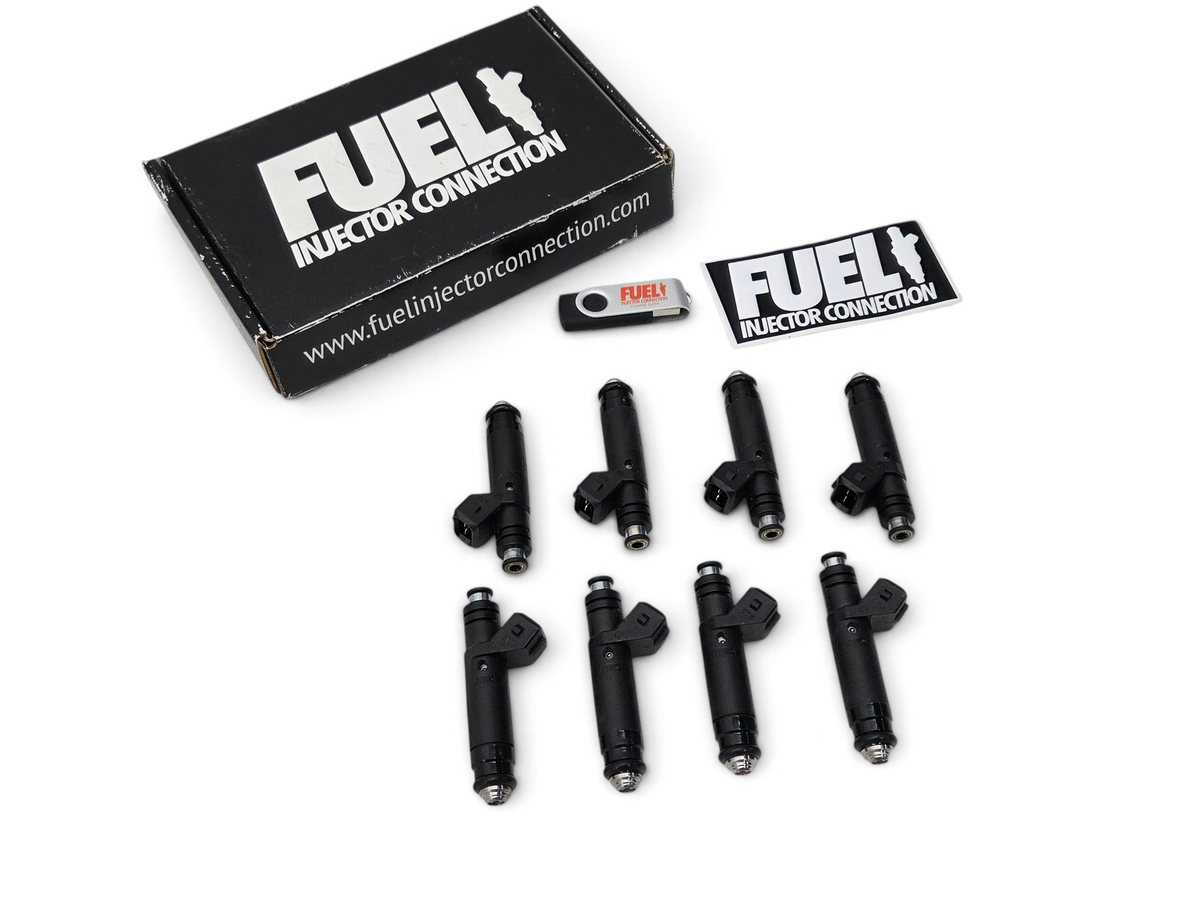 Send it Auto Parts Siemens Deka 60lb 630cc high impedance fuel injectors with EV1 connectors and Fuel Injector Connection box