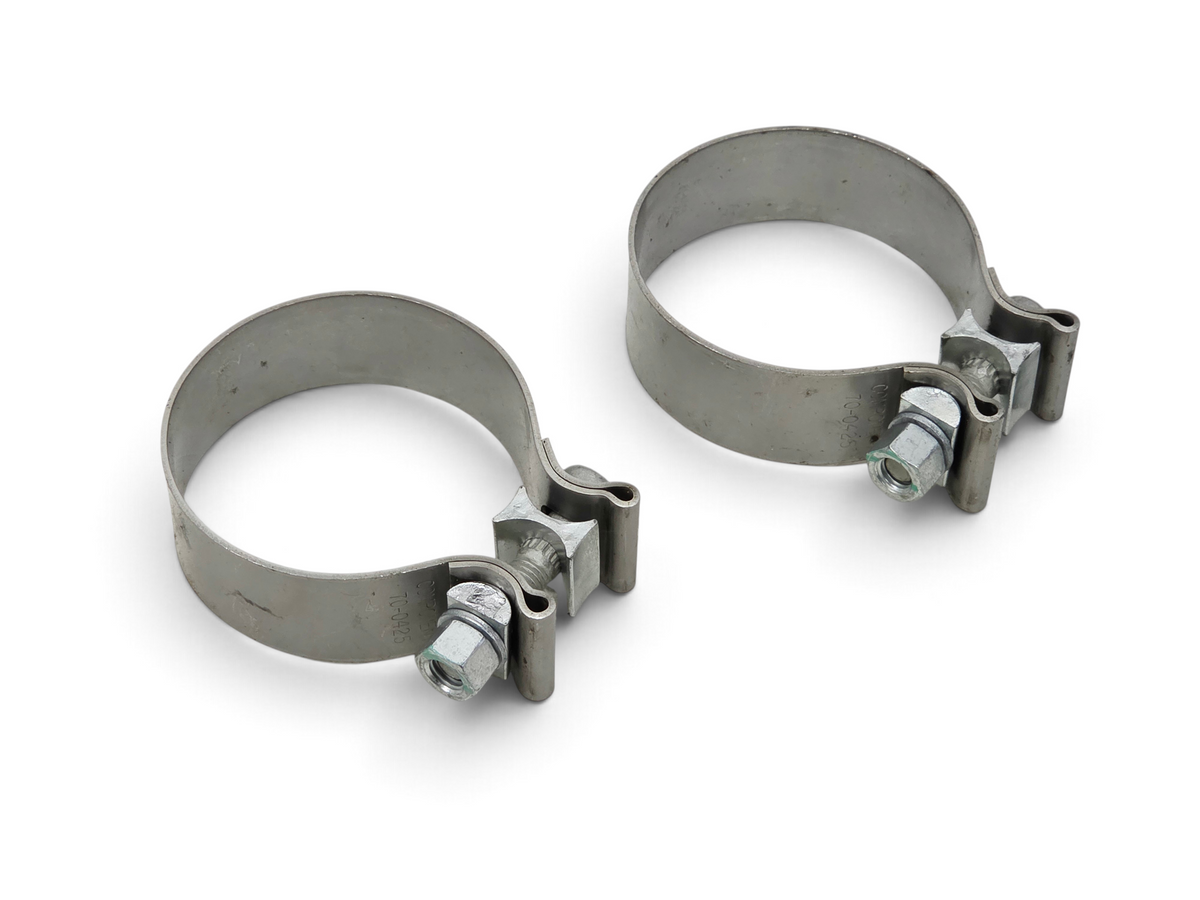 Send it Auto Parts 2 pack of 3.5 inch AccuSeal 304 stainless steel exhaust band clamps with 1.25 inch width