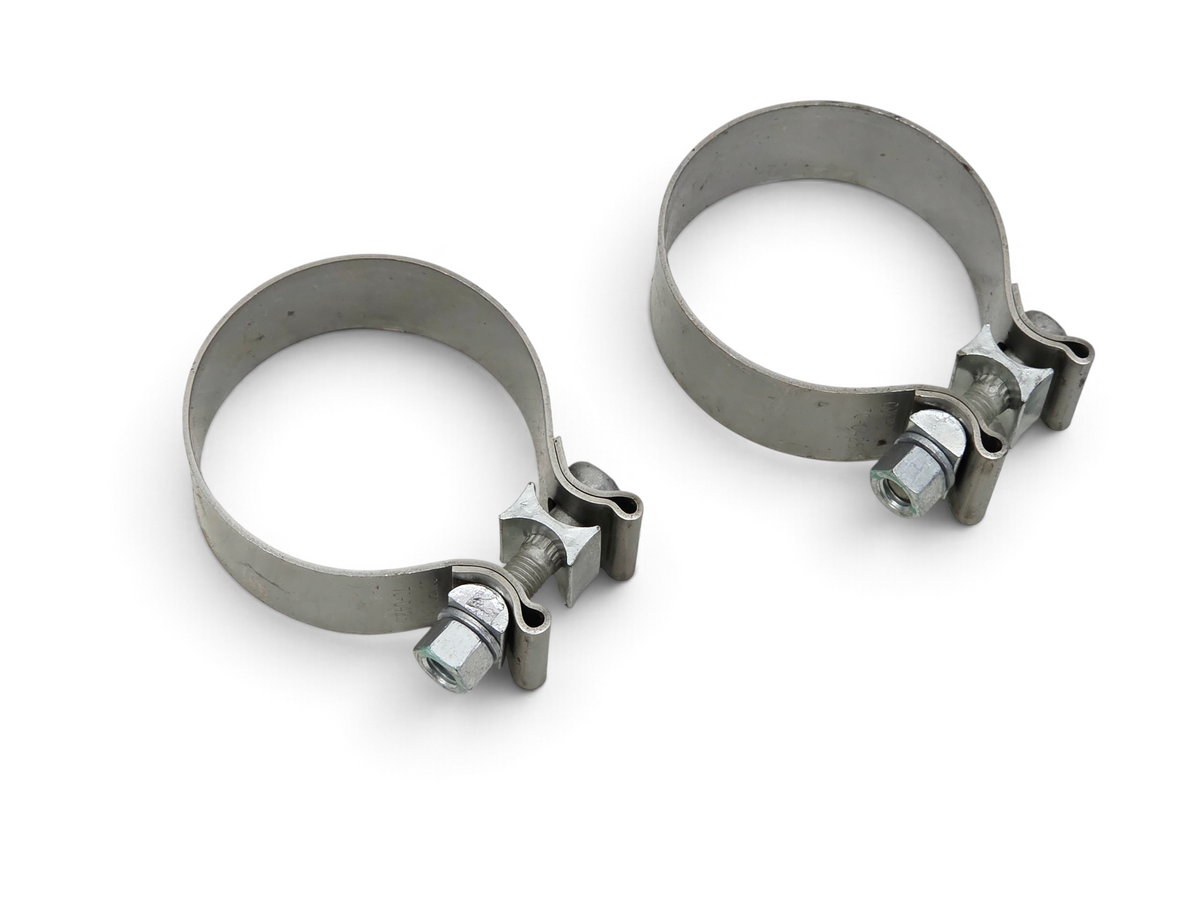 Send it Auto Parts 2 pack of 3.5 inch AccuSeal 304 stainless steel exhaust band clamps with 1.25 inch width