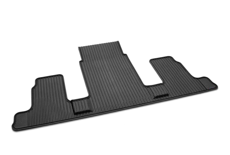 Send it Auto Parts black third-row all-weather floor liner for GMC Acadia, Chevrolet Traverse, and Buick Enclave.