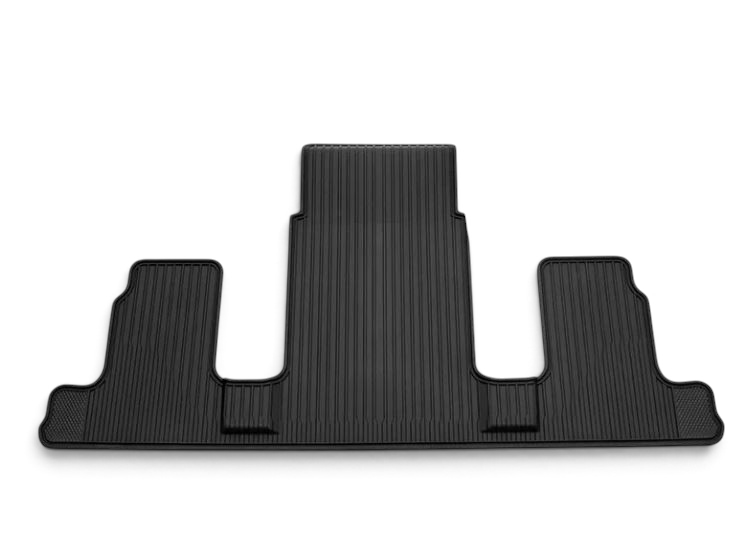 Send it Auto Parts jet black OEM third row all-weather floor liner for Acadia, Traverse, and Enclave vehicles.