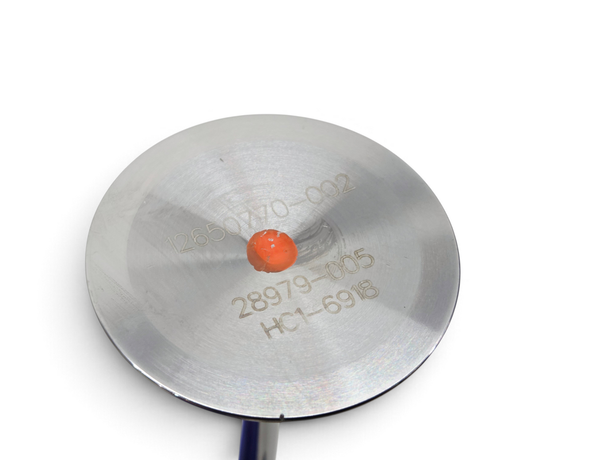 Send it Auto Parts OEM GM 12650770 titanium intake valve for Gen V LT4 engines, showing laser-etched part numbers.
