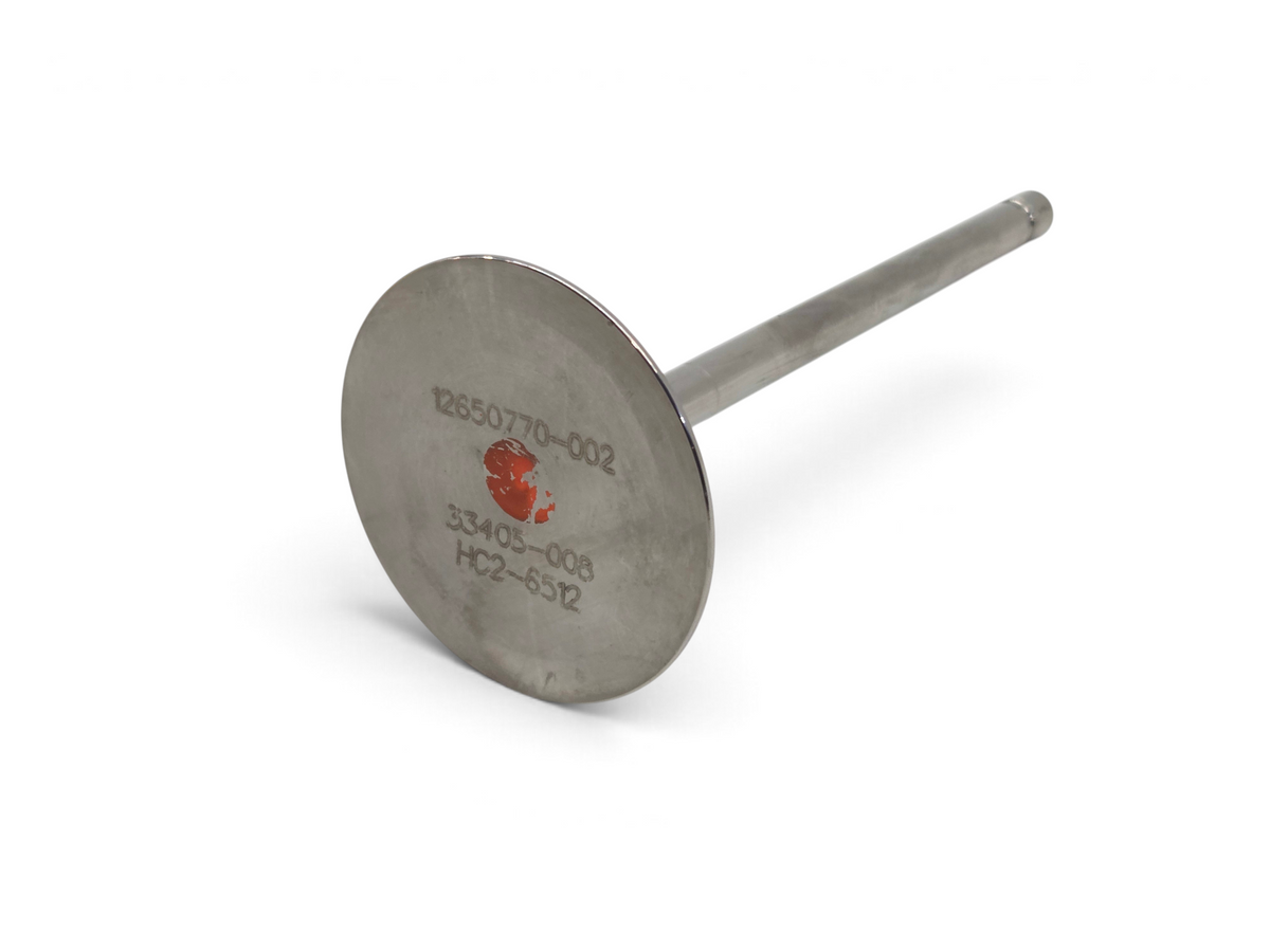 Send it Auto Parts OEM GM 12650770 titanium intake valve for Gen V LT4 engines, showing part number markings.