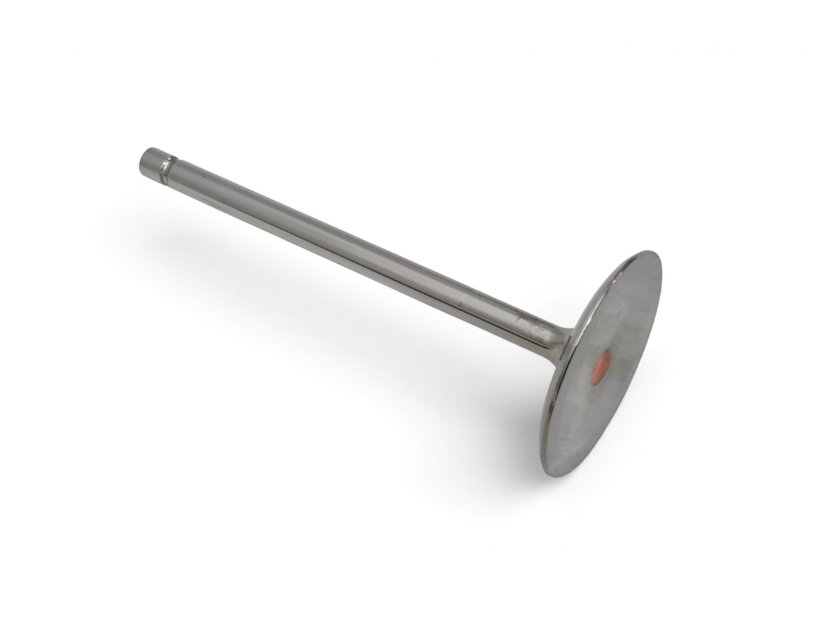 Send it Auto Parts OEM GM titanium intake valve for Gen V LT4 engines, showing minor edge indentations.