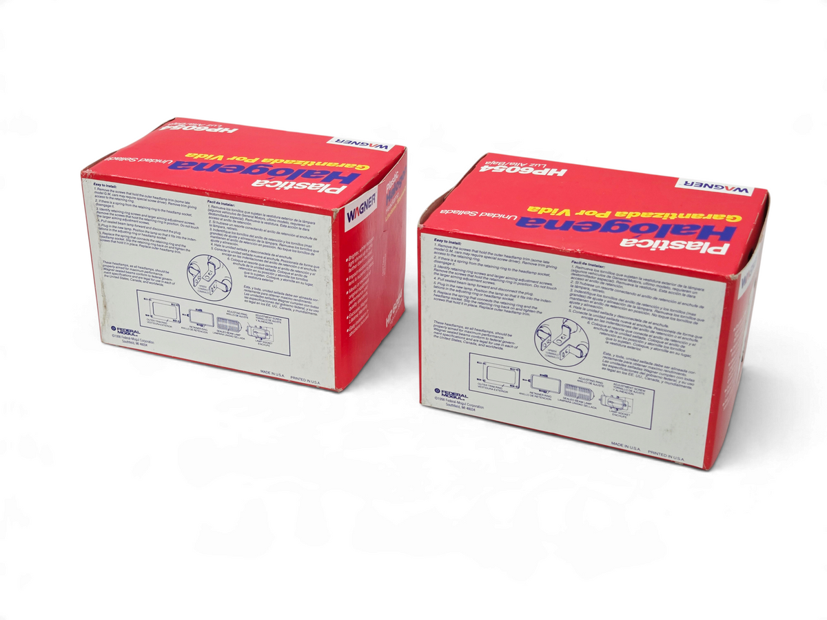 Send it Auto Parts Wagner plastic halogen headlights for 1990-1996 Corvette C4 in original sealed boxes