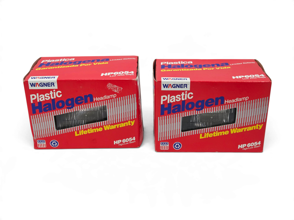 Send it Auto Parts Wagner plastic halogen headlights for 1990-1996 Corvette C4 in original sealed red boxes