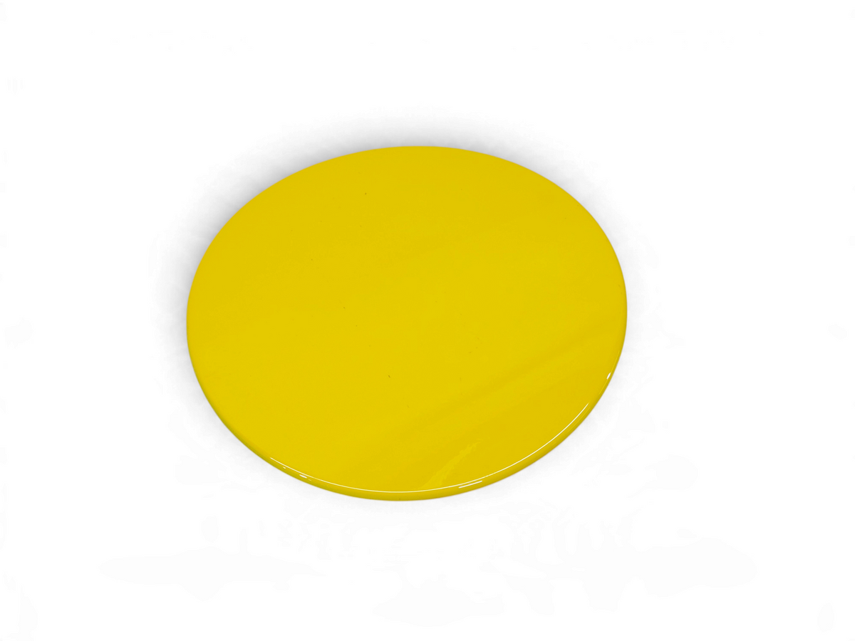 Send it Auto Parts yellow OEM fuel filler gas door lid for 2014-2019 Corvette C7 in excellent condition